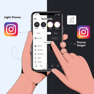 Как переключить приложение Инстаграм на темную тему
